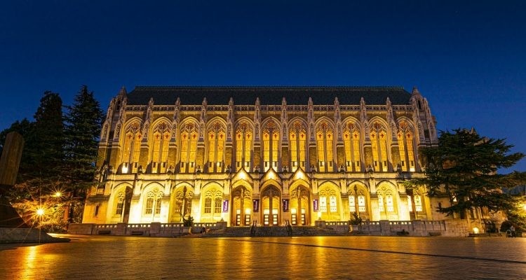Suzzallo at night