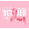Pink Minimalist October Breast Cancer Awareness Month Poster