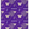 Northwest Purple W WA Huskies Single Layer Cloud Blanket 60 x 70