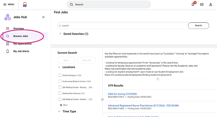 Step 4: Start a job search