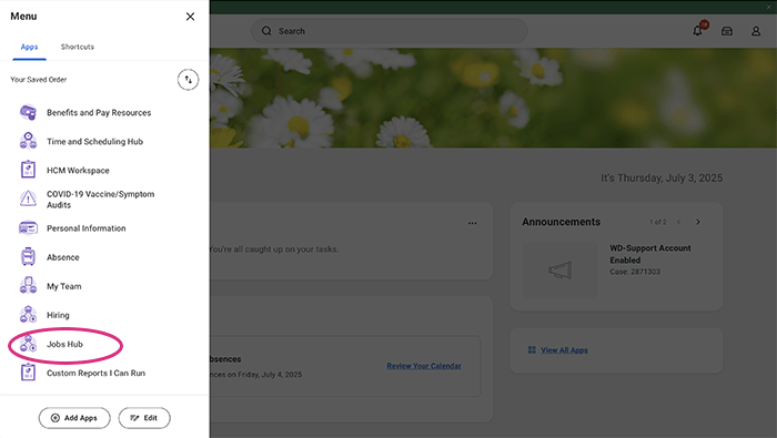 Step 2: Find the Jobs Hub